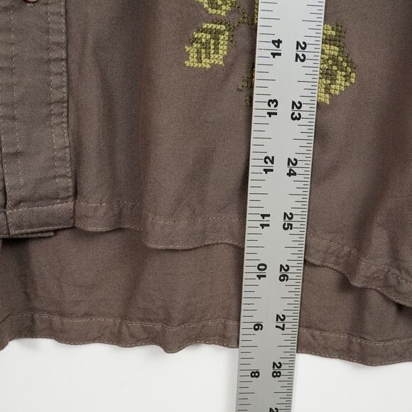 Native Youth STUBBS FLORAL EMBROIDERED ECOVERO VISCOSE SHIRT L - Picture 10 of 12